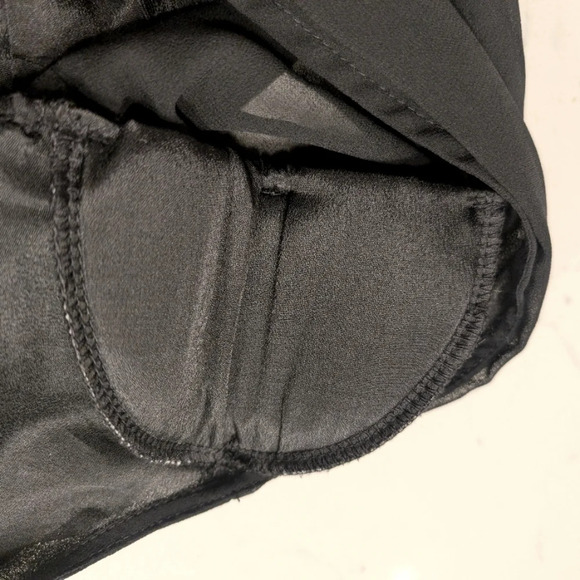 PrettyLittleThing Black Sheer Chiffon Ruched Long Sleeve Cocktail Dress Size 6 - Picture 6 of 8